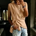 thumbnail image 4 of TEAJOPSUU Tank Tops for Women Round Neck Sleeveless Summer Shirts Cotton Linen Blend Tie Front Solid Color Tank Tops Loose Fit Casual Blouses Khaki, 4 of 7