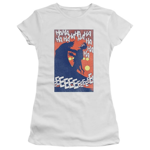 Batman Punchline S/S Junior Women's T-Shirt Sheer-White