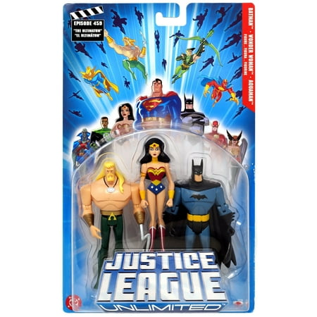 Justice League Unlimited Batman Wonder Woman Aquaman Figures 2004 Mattel H2106