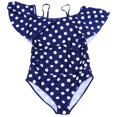 thumbnail image 1 of UPOUART Mignon Maillot de Bain une Pièce de Maternité en Polyester Bleu Foncé Bretelles Réglables pour Femmes Enceintes TTG, 1 of 4