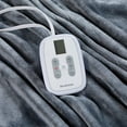 thumbnail image 3 of Brookstone  Heated Plush Blanket King - Grey, 3 of 5