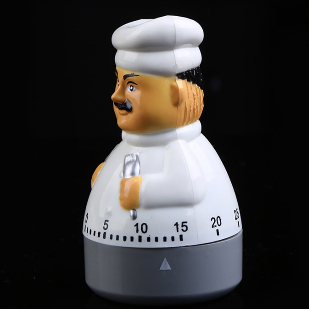 FENGGUIQU Chef Timer White Plastic Mechanical No Battery Accurate Time Control Fun Design
