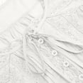 thumbnail image 7 of vigerkar Womens Lace Shirts Long Sleeve Button Up Chiffon Tie Front Flowy Beach Vacation Bohemian Y2k Clothes Tops White, M, 7 of 7
