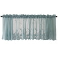 thumbnail image 2 of CQCYD 3Pcs Lace Kitchen Curtain, Elegant Floral Print Crochet Window Valance Water Repellent Bathroom Window Covering Woven Textured Curtain Set For Kitchen Living Room Bedroom Home Decor, 2 of 9