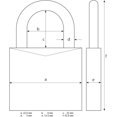 thumbnail image 2 of Jinsinto H7 46605 Universal Combination Padlock 145/20 Blue, 2 of 5
