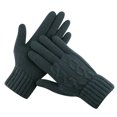 thumbnail image 1 of Guantes de invierno Honeeladyy para hombre, cálidos, con pantalla táctil, informales, elásticos, gruesos, resistentes al viento, de cinco dedos, 1 of 3