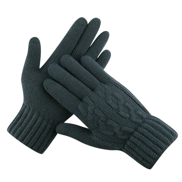 Guantes de invierno Honeeladyy para hombre, cálidos, con pantalla táctil, informales, elásticos, gruesos, resistentes al viento, de cinco dedos