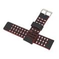 thumbnail image 3 of Leather Watch Strap, Smartwatch Leather Band Healthy Perfect Fit Comfortable  For Realme Watch 2 Black Red, 3 of 8