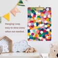 thumbnail image 4 of FORMRS Acrylic Clipboard with Low Profile Clip Standard A4 Letter Size, 12.5" x 9", Dark Colorful Circles, 4 of 8