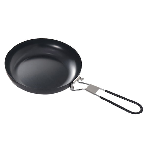 Utensilios Antiadherentes Portátiles Plegables para Acampar Al Aire Libre Olla Hierro para Picnic Sartén para Barbacoa Sartén Antiadherente para Bistec (pequeña Sartén Hierro Antiadherente 9 Pulgadas)
