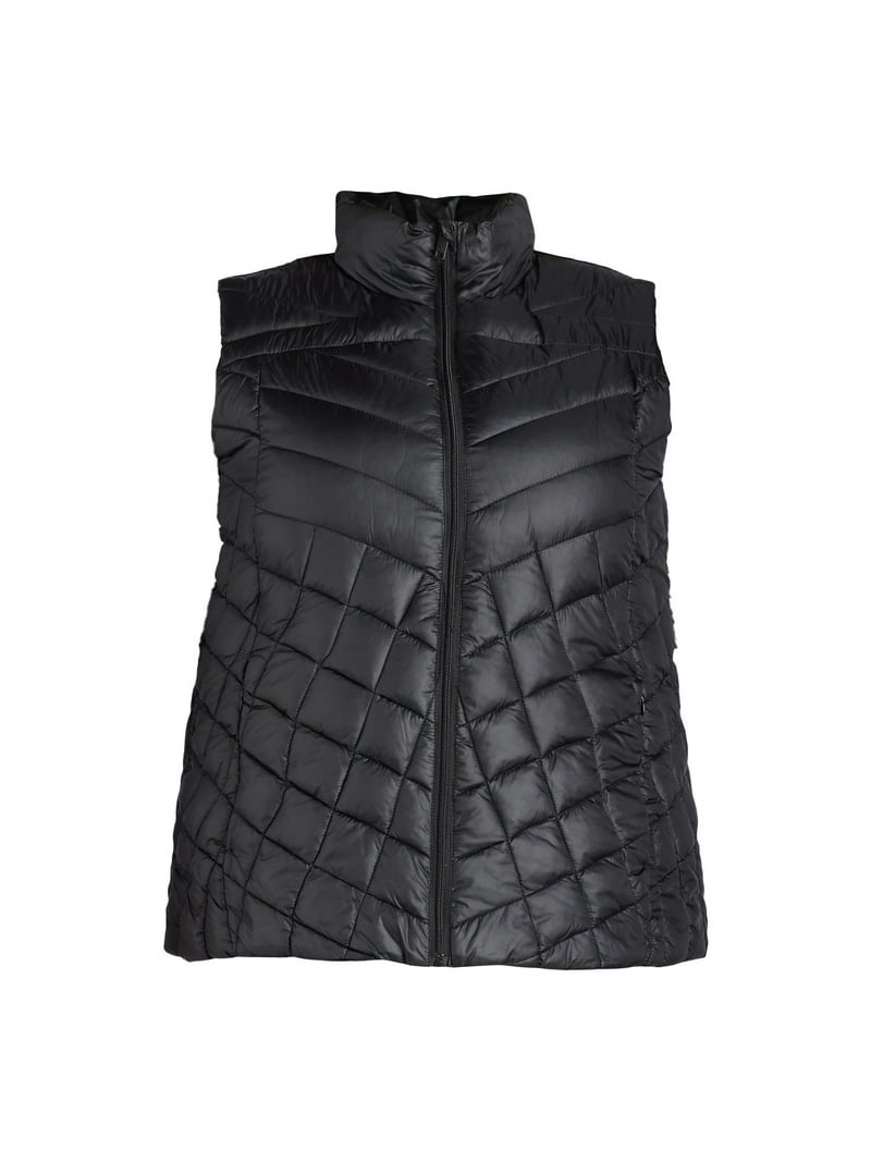 ジャケット・アウター VICTIM QUILTED BIG VEST Big Chill Women's Chevron Quilted Puffer Vest, Midweight