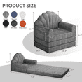 thumbnail image 3 of Richryce 2-in-1 Folding Sofa Bed with Adjustable Backrest, 75" Convertible Futon Sleeper for Small Spaces, 3 of 10