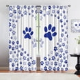 thumbnail image 3 of Gradient Navy Blue Blackout Bedroom Living Room Curtains, Cute Animal Paw Prints Soundproof Privacy Curtains, Ultra Soft Drapes Fast Drying Machine Washable for Kid Room Balcony-W52xL84in, 3 of 6