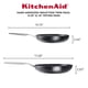thumbnail image 3 of Juego de sartenes antiadherentes de inducción anodizadas duras KitchenAid, 3 of 9