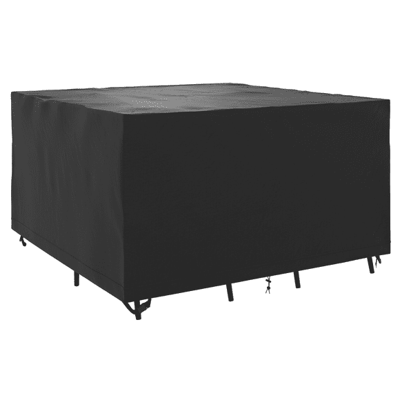 Mainstays 56" x 56" x 56" Black Small Universal Square Patio Furniture Cover With Buckle Closures