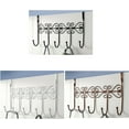 thumbnail image 4 of Over the Door Hook, Trianu Over Door Towel Rack, Over Door Coat Rack, Towel Hanger with 5 Hooks for Clothes ,Belt, Hat, Behind Back of Bathroom, White, 4 of 7
