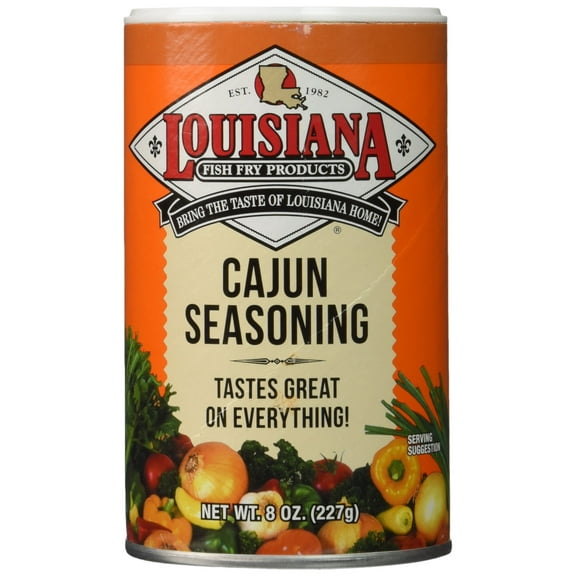 Louisiana Fish Fry Products Cajun Seasoning, 8-Ounce Shakers (Pack of 12)