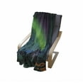 thumbnail image 4 of Aurora Borealis Soft Flannel Fleece Throw Blanket, Southern Iceland on Sky over Rocky Hills Wild Night View, Cozy Plush for Indoor and Outdoor Use, 70" x 90", Blue Violet Lime Green, by Ambesonne, 4 of 6