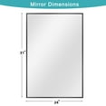 thumbnail image 4 of MAYEERTY 31"x24" Rectangle Wall Mounted Mirror Aluminum Framed Mirror,Black Set of 2, 4 of 5