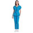 thumbnail image 7 of Niaahinn Scrubs for Women Set Modern Scrub Top and 8 Pockets Jogger Pants Medical Nursing Uniforms Scrubs Set, 7 of 7