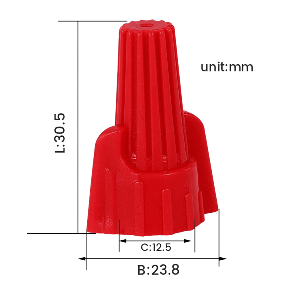 600PCS Red Wire Connectors Nuts, Winged Electrical Wire End Connectors Caps, Twist-on Easy  on Type Connectors