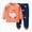 C379--Orange, variant on 3-6 Months Pajama Sets for Baby Toddler Boys & Girls Kids Snugfit Pj Sleepers -Pieces Long Sleeve Top and Pants Sleepwear Clothes Girls Long Sleeved Home Clothes Pink