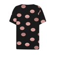 thumbnail image 4 of Fiudx Camisas de Mujer Blusa de Manga Corta Estampada a La Moda para Mujer, Blusas Informales con Cuello Redondo, 4 of 5
