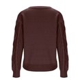 thumbnail image 7 of Fall Trendy Sweaters for Women Cable Knit Winter Warm Sweater Oversized Casual Fashion Pullovers Knitwear Brown, S, 7 of 7