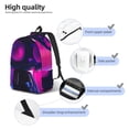 thumbnail image 4 of Yiaed Neon Toy Cat Reflections Print Backpack, Premium Laptop Backpack, Travel Backpack for Women, Lightweight Backpacks, Comfortable Back Pack-Small, 4 of 7