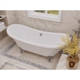 thumbnail image 4 of Anzzi Ft-Cf130faft-Ch Belissima 70" Eagle's Talon Clawfoot Acrylic Soaking Tub - Chrome, 4 of 12