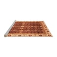 thumbnail image 2 of Ahgly Company Machine Washable Indoor Rectangle Abstract Orange Modern Area Rugs, 8' x 12', 2 of 4