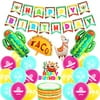 Mexican Fiesta Birthday Party Decorations Cinco De Mayo Bday Banner Cake Toppers Mexican Themed Latex Balloons Party Decorations