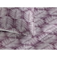 thumbnail image 3 of Ambesonne Palm Leaf Quilted Bedspread Set 3 Pcs, Plum Tropic Leaves Exotic, Twin, Plum and White, 3 of 4