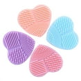 thumbnail image 3 of Love Heart Wash Cosmetic Brushes Cleaner Silicone Makeup Tool Cleaning Scrubber, 3 of 10