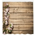 thumbnail image 3 of Ambesonne Wooden Shower Curtain, Blooming Orchard Spring, 69"Wx70"L, Pink Brown Green, 3 of 5