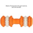 thumbnail image 3 of Mancuerna de limpieza de dientes molares de juguete de perro naranja grande Adepaton LN-0080, 3 of 8