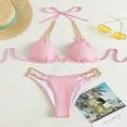 thumbnail image 1 of Bikini Ring Swimsuit, Women Ring Bikini Linked Chain Slim Fit  For Beach Party ANGGREK Rosa L, 1 of 6
