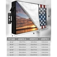 thumbnail image 2 of 4th of July Star Outdoor TV Cover 48 to 50 Inch Waterproof, Retro Blue Star Red Striped Independence Day 600D Oxford TV Covers with Zipper, Outside Flat TV Screen Protector 48"Wx30"Hx4.5"D, 2 of 7