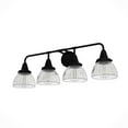 thumbnail image 2 of Hunter - Cypress Grove 4-light Natural Black Iron, Medium Size Vanity Light, Dimmable, Transitional Style, for Bedrooms, Kitchens, Dining, Living Rooms - 19259, 2 of 8
