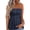 Navy, variant on Tube Tops Smocked Tube Tops Bandeau Tops Backless Top Basic Bandeau flowy strapless top Pleated Shirt Shoulder Tops Elastic summer essentials Crop Top Fit Navy S