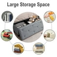 thumbnail image 4 of Fabric Storage Ottoman, Bench for Entryway and Bedroom, Gray, 4 of 10