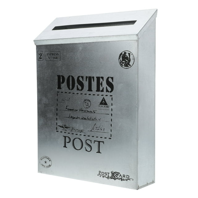 MasteelfCA Retro Style Mailbox Wall-mounted Letter Box Outdoor Mailbox Decorative Suggestion Box