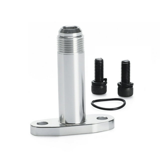 Scienceny Extensión del adaptador de brida del turbocompresor T3/T4, abrazadera en T, brida de retorno de drenaje de aceite 10AN de aluminio Vehículos, repuestos y accesorios Mis