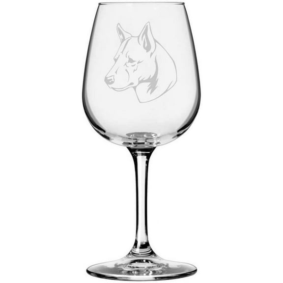 Canaan Dog Dog Themed Etched 12.75oz Libbey Wine Glass