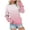 Pink, variant on VANLOFE Women's Long Sleeve Sweatshirt Women's Tie-Dye Round-Neck Sweatshirt Soft Fashion Sweatshirt for Women Wine Sweatshirt M