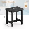 thumbnail image 2 of Table d'Appoint Extérieure, Petite Table Extérieure en HDPE, Petite Table Résistante aux Intempéries pour Patio, Terrasse, Véranda, Noire, Usage Intérieur/extérieur, 2 of 13