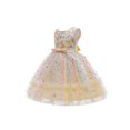 thumbnail image 3 of Faithtur Kids Sequins Heart Patterns O-Neck Sleeveless Formal Dress One-Piece, 3 of 9