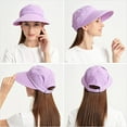 thumbnail image 6 of Ponytail Sun Hats for Women, 2 in 1 Zip-Off Uv Protection Wide Brim Beach Hat Sun Visors, 6 of 7