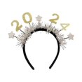 thumbnail image 1 of Diadema Yuyangstore para el cabello plata de Feliz Año Nuevo 2024, 1 of 8
