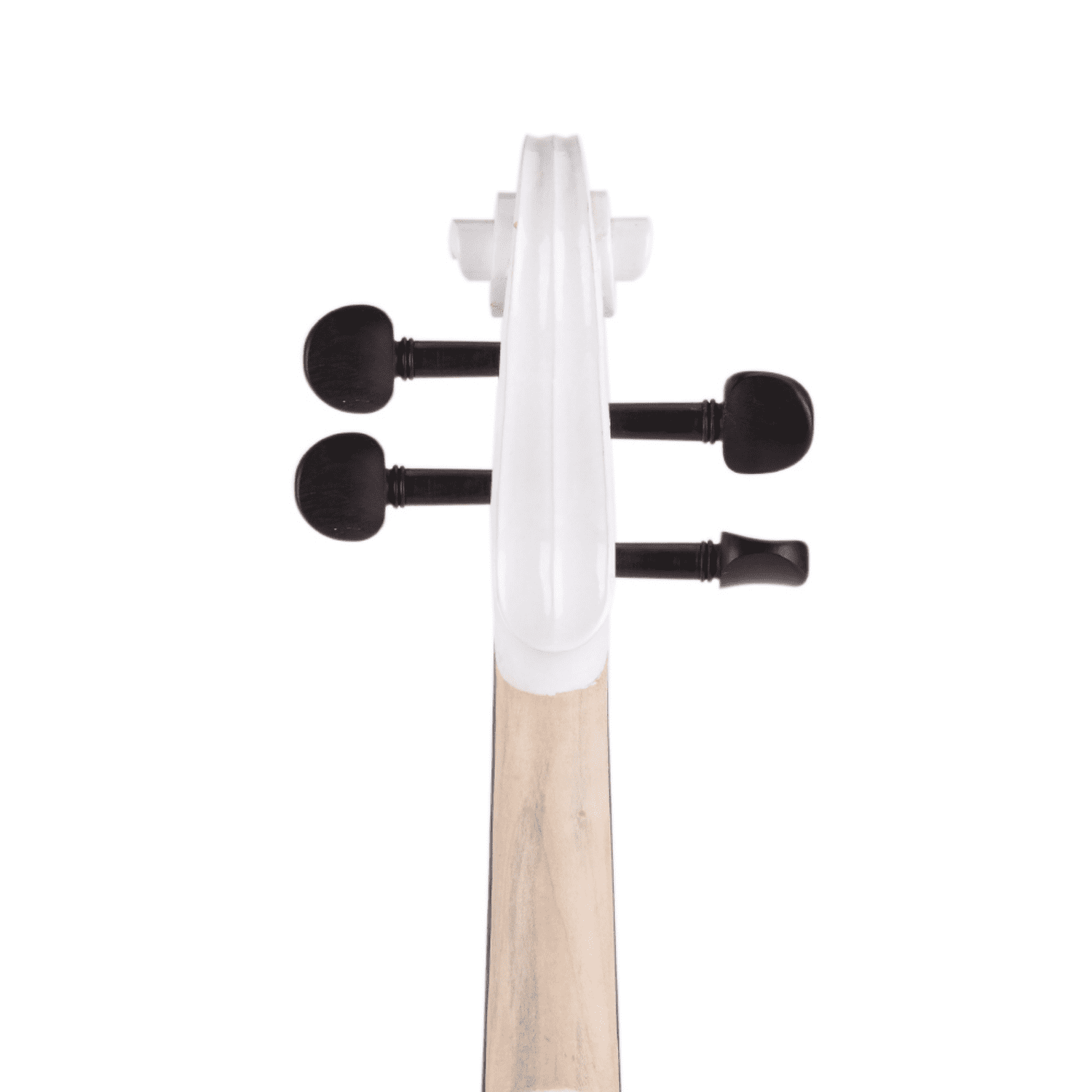 Hassch 4/4 Violin with Case, Bow and Cloth for Beginners, Starter Fiddle Kit with Strings, Shoulder Rest, Electronic Tuner and Connecting Wire, String Instrument, White
